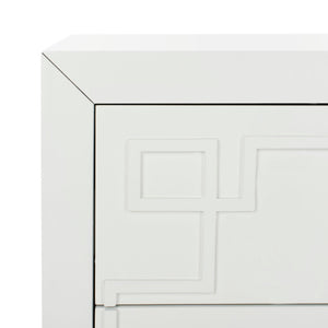 Safavieh Raina 3 Drawer Chest - Chic Chinoiserie-Inspired Storage Solution For Modern And Classic Decor White/Gold CHS6412A