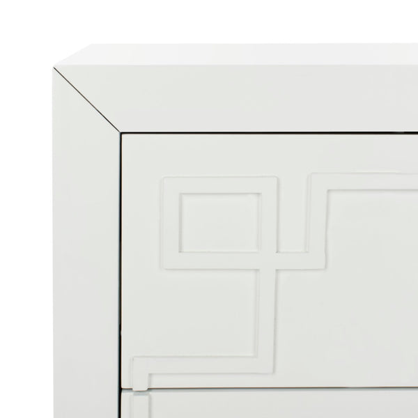 Safavieh Raina 3 Drawer Chest - Chic Chinoiserie-Inspired Storage Solution For Modern And Classic Decor White/Gold CHS6412A