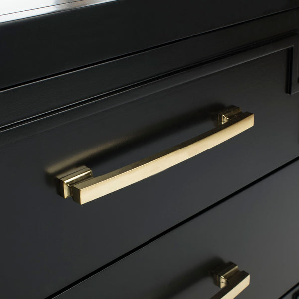 Safavieh Raina 3 Drawer Chest - Chic Chinoiserie-Inspired Storage Solution For Modern And Classic Decor Black/Gold CHS6412C