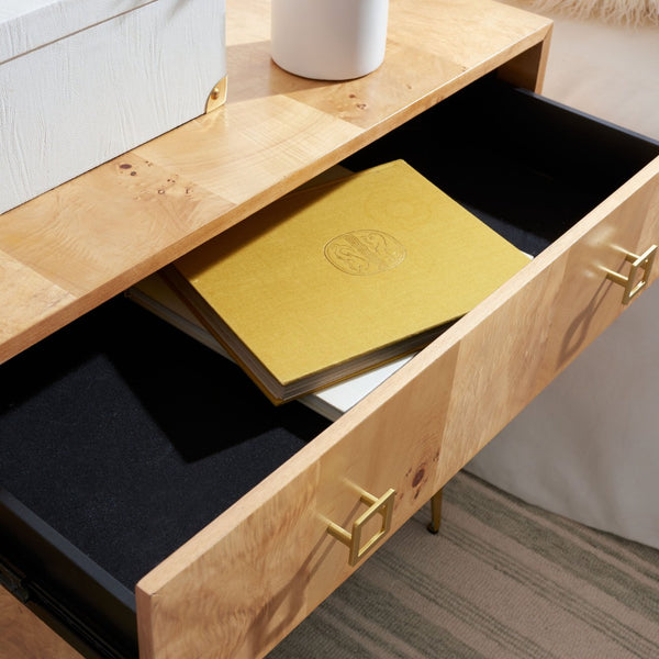Safavieh Katia Stylish 3 Drawer Chest - Mid-Century Modern Design With Elegant Accents For Timeless Charm Natural/Gold CHS6413A