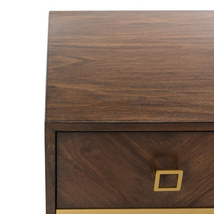 Safavieh Katia 3-Drawer Chest - Mid-Century Modern Storage With Chevron Design & Gold Accents For Style CHS6413B