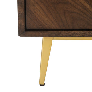 Safavieh Katia 3-Drawer Chest - Mid-Century Modern Storage With Chevron Design & Gold Accents For Style CHS6413B