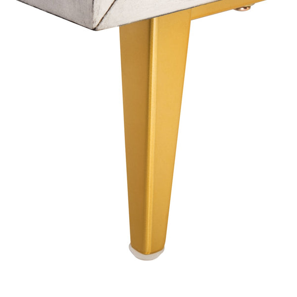 Safavieh Katia Stylish 3 Drawer Chest - Mid-Century Modern Design With Elegant Accents For Timeless Charm White Wash/Gold CHS6413C