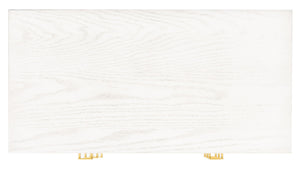 Safavieh Katia Stylish 3 Drawer Chest - Mid-Century Modern Design With Elegant Accents For Timeless Charm White Wash/Gold CHS6413C
