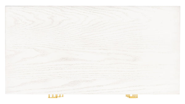 Safavieh Katia Stylish 3 Drawer Chest - Mid-Century Modern Design With Elegant Accents For Timeless Charm White Wash/Gold CHS6413C