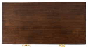 Safavieh Katia Three-Drawer Chest In Walnut With Brass Accents - Chic Storage Solution For Modern Spaces CHS6413D