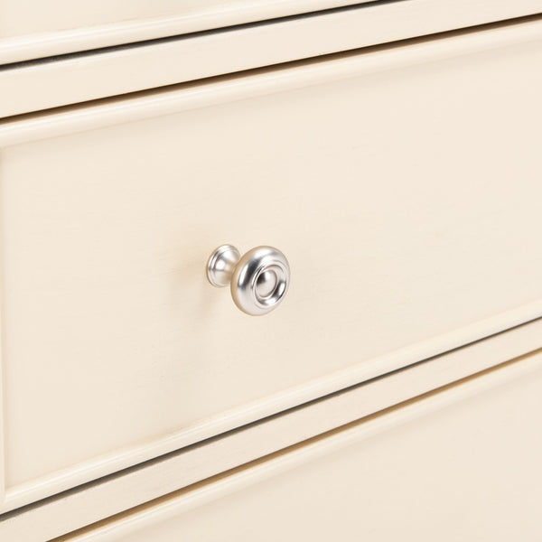 Safavieh Basie 3-Drawer Chest: Chic Mirrored Storage Solution For Modern Living Rooms, Bedrooms, Or Hallways Antique Beige CHS6414B