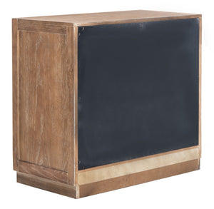 Safavieh Kenta Modern 3-Drawer Chest With Rustic Oak Finish And Beige Linen Panels For Stylish Storage Solutions CHS6415A