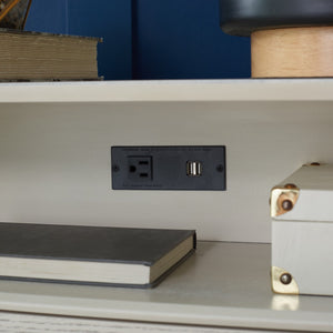 Safavieh Scully 2 Drawer 1 Shelf Chest with Usb White Wash / Gold CHS6417A