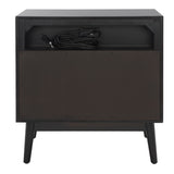 Safavieh Scully 2 Drawer 1 Shelf Chest with Usb Black / Gold CHS6417B