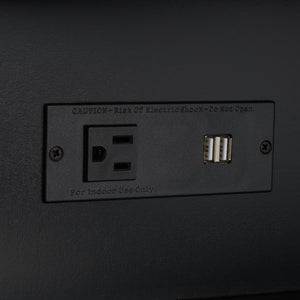 Safavieh Scully 2 Drawer 1 Shelf Chest with Usb Black / Gold CHS6417B