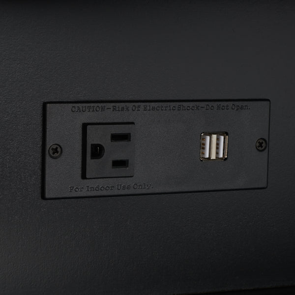 Safavieh Scully 2 Drawer 1 Shelf Chest with Usb Black / Gold CHS6417B