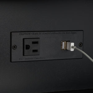 Safavieh Scully 2 Drawer 1 Shelf Chest with Usb Black / Gold CHS6417B