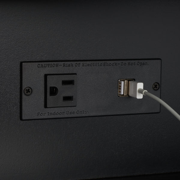 Safavieh Scully 2 Drawer 1 Shelf Chest with Usb Black / Gold CHS6417B