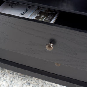 Safavieh Scully 2 Drawer 1 Shelf Chest with Usb Black / Gold CHS6417B