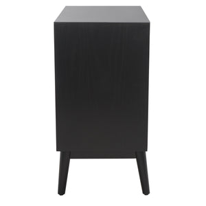 Safavieh Scully 2 Drawer 1 Shelf Chest with Usb Black / Gold CHS6417B