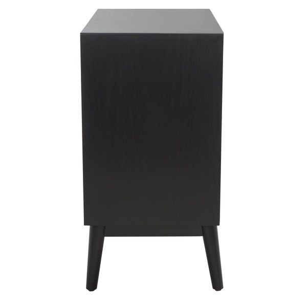 Safavieh Scully 2 Drawer 1 Shelf Chest with Usb Black / Gold CHS6417B