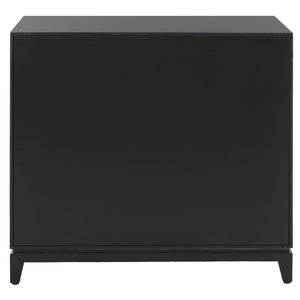 Safavieh Nigel 2 Door 1 Drawer Chest XII23 Black / Brass Wood CHS6600D