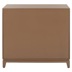 Safavieh Nigel 2 Door 1 Drawer Chest XII23 Taupe / Brass Wood CHS6600E