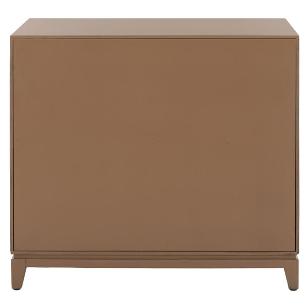 Safavieh Nigel 2 Door 1 Drawer Chest XII23 Taupe / Brass Wood CHS6600E