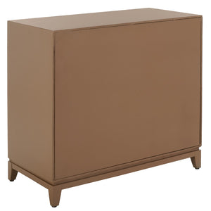 Safavieh Nigel 2 Door 1 Drawer Chest XII23 Taupe / Brass Wood CHS6600E