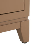 Safavieh Nigel 2 Door 1 Drawer Chest XII23 Taupe / Brass Wood CHS6600E