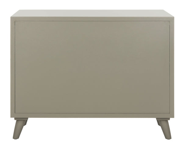 Safavieh Blaize Stylish Retro 3-Drawer Chest - Versatile Storage Solution For Bedroom, Entryway, Or Living Room Dark Grey/Black CHS6601A