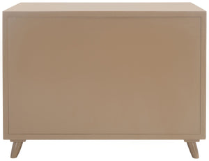 Safavieh Blaize Stylish Retro 3-Drawer Chest - Versatile Storage Solution For Bedroom, Entryway, Or Living Room Taupe/Black CHS6601B