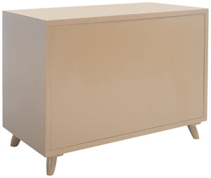 Safavieh Blaize Stylish Retro 3-Drawer Chest - Versatile Storage Solution For Bedroom, Entryway, Or Living Room Taupe/Black CHS6601B