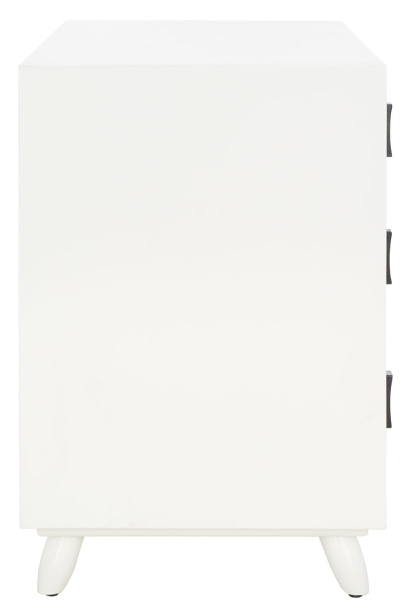 Safavieh Blaize Stylish Retro 3-Drawer Chest - Versatile Storage Solution For Bedroom, Entryway, Or Living Room White CHS6601C