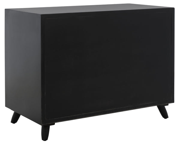 Safavieh Blaize Stylish Retro 3-Drawer Chest - Versatile Storage Solution For Bedroom, Entryway, Or Living Room Black CHS6601D