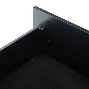 Safavieh Raquel Stylish 3 Drawer Chest In Black & Gold With Brown Faux Leather - Chic Storage Solution! Black ,Gold Wood,Metal,Faux Leather Chs6602b