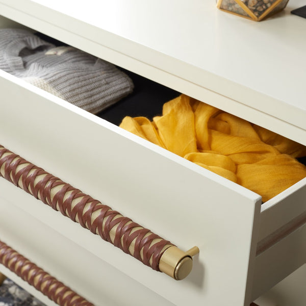 Safavieh Raquel 3-Drawer Chest - Mid-Century Modern Rustic Storage Solution For Stylish Small Spaces White CHS6602C