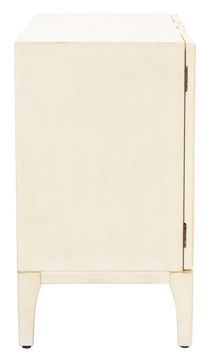 Safavieh Sula 2-Door Chest With Shelf - Moroccan-Inspired Style In Antique White For Modern Spaces CHS6603A