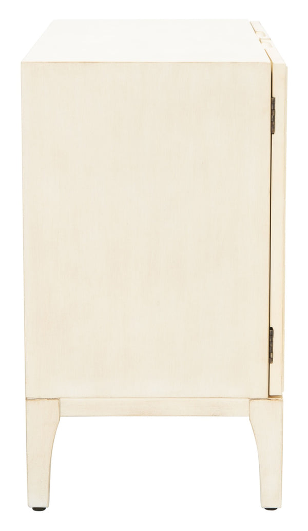 Safavieh Sula 2-Door Chest With Shelf - Moroccan-Inspired Style In Antique White For Modern Spaces CHS6603A