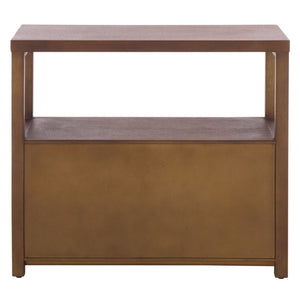 Ernest Solid Wood 2-Drawer Chest With Open Shelf — Rustic Coastal Accent For Entryway & Bedroom