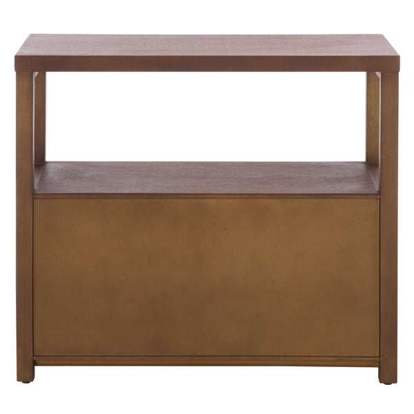 Ernest Solid Wood 2-Drawer Chest With Open Shelf — Rustic Coastal Accent For Entryway & Bedroom