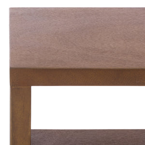 Ernest Solid Wood 2-Drawer Chest With Open Shelf — Rustic Coastal Accent For Entryway & Bedroom