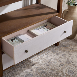 Ernest Solid Wood 2-Drawer Chest With Open Shelf — Rustic Coastal Accent For Entryway & Bedroom