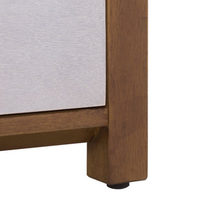 Ernest Solid Wood 2-Drawer Chest With Open Shelf — Rustic Coastal Accent For Entryway & Bedroom