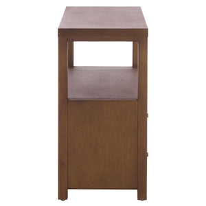 Ernest Solid Wood 2-Drawer Chest With Open Shelf — Rustic Coastal Accent For Entryway & Bedroom