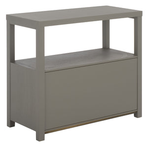 Ernest Solid Wood 2-Drawer Chest With Open Shelf — Rustic Coastal Accent For Entryway & Bedroom