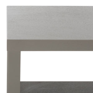 Ernest Solid Wood 2-Drawer Chest With Open Shelf — Rustic Coastal Accent For Entryway & Bedroom