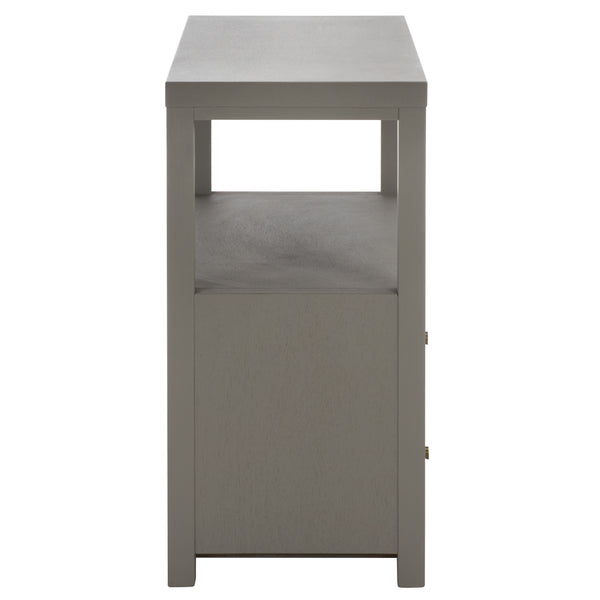 Ernest Solid Wood 2-Drawer Chest With Open Shelf — Rustic Coastal Accent For Entryway & Bedroom