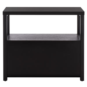 Ernest Solid Wood 2-Drawer Chest With Open Shelf — Rustic Coastal Accent For Entryway & Bedroom