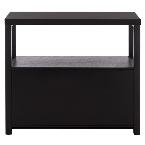 Ernest Solid Wood 2-Drawer Chest With Open Shelf — Rustic Coastal Accent For Entryway & Bedroom