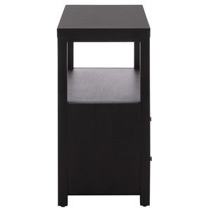 Ernest Solid Wood 2-Drawer Chest With Open Shelf — Rustic Coastal Accent For Entryway & Bedroom
