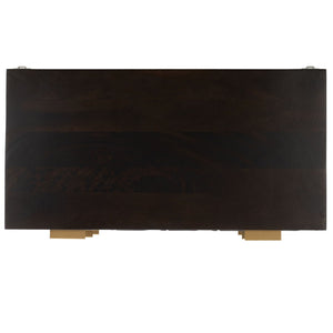 Safavieh Zinnia 3 Drawer Chest - Artisan Carved Storage Solution With Geometric Design For Modern Spaces Walnut CHS9000A