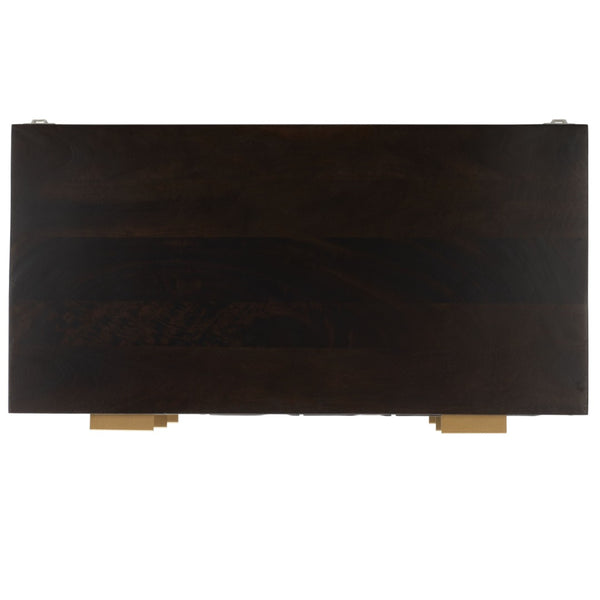 Safavieh Zinnia 3 Drawer Chest - Artisan Carved Storage Solution With Geometric Design For Modern Spaces Walnut CHS9000A