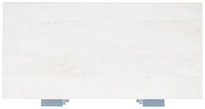 Safavieh Zinnia 3 Drawer Chest - Artisan Carved Storage Solution With Geometric Design For Modern Spaces White Wash/Silver CHS9000B